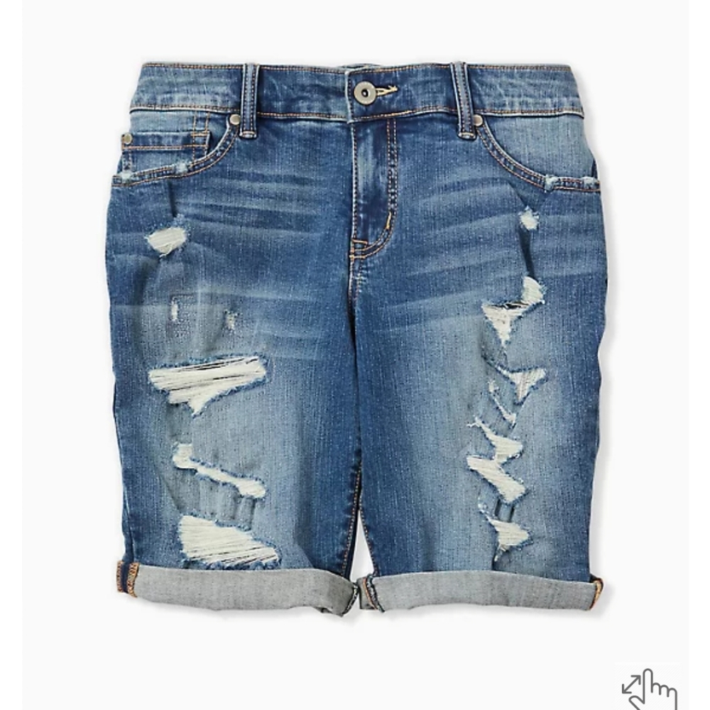 Torrid distressed bermuda shorts